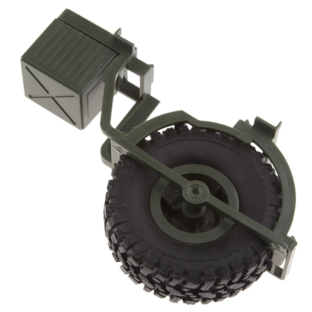 DIY Car Body Parts For WPL B36 B-36 B36K B36KIT 1:16 RC Military Truck Spare Tyre w/ Oil Tank