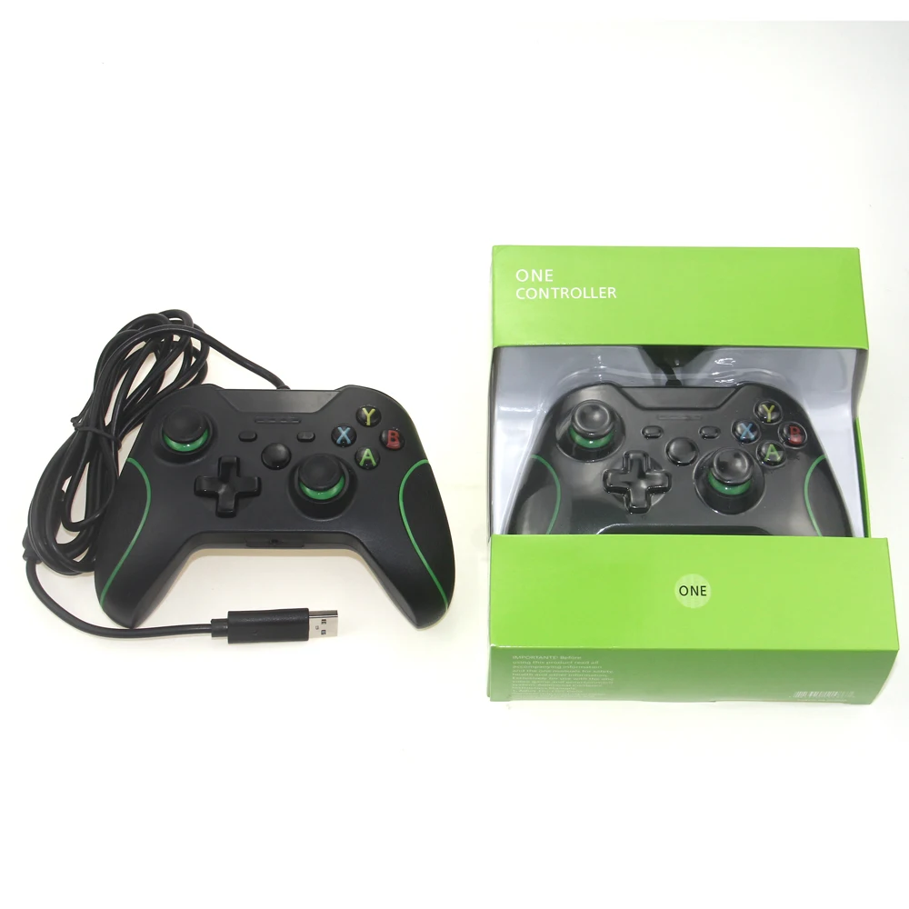 with box Проводной USB контроллер для microsoft Xbox One PC контроллер Xone геймпад джойстик Mando для Xbox One Slim/X - Цвет: with box
