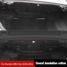 

Car Rear Trunk Soundproof Cotton Mat Sound Proof Deadening Protective Cover Sticker Auto Parts For Honda 10Th Civic 2016-2021