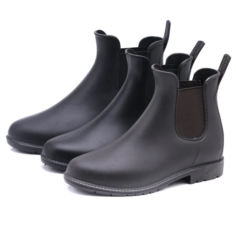 

Cross-Border-Style Chelsea Short Rain Boots Women's Elastic Rain Boots Martin Boots Anti-Slip Rubber Boots Rain Boots Adult Shoe