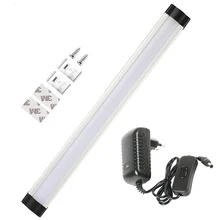 Светодиодная подсветка под шкаф, одинарное освещение, 3W 330 люменов, полоска для кухонного шкафа, алюминиевая полоса