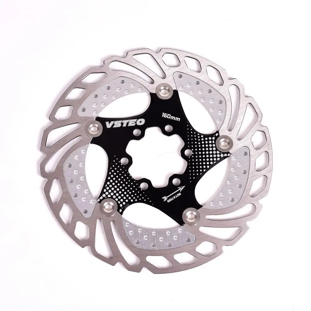 160mm Black MTB велосипедный дисковый тормоз быстрое охлаждение плавающий ротор 160 мм 6 болтов ротор для горного велосипеда RT99 RT86 излучающий диск - Цвет: 160mm Black