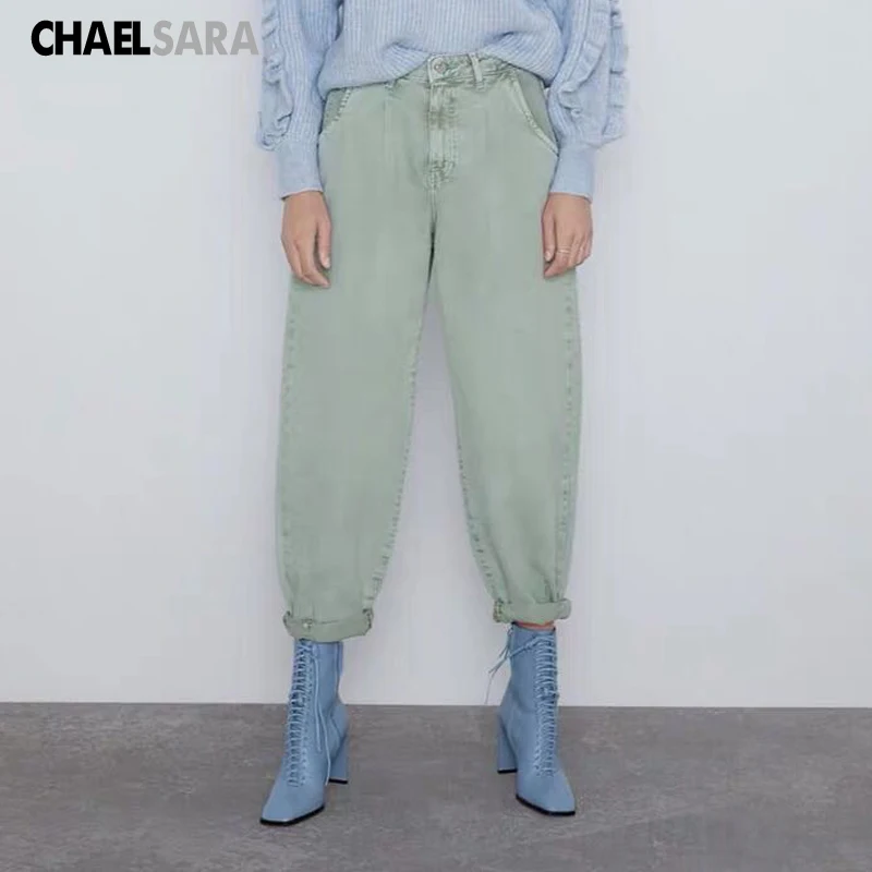 

2020 New Jeans Pants Women High Waist Harem Pants Loose Denim Trousers Ladys Streetwear Pantalon Femme