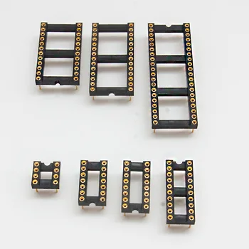 

1PCS Taiwan Nextron Full Gold Plated Round Hole IC Block 8P / 14P / 16P / 20P / 24P / 28P / 40P