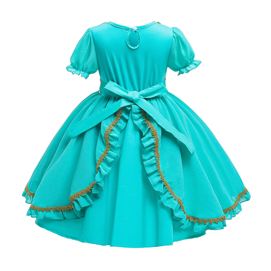 2 4 5 6 лет одежда принцессы для маленьких девочек ребенок Аладдин платье цвета Жасмин Mulan Тиана Эльза Анна вечерние Джесси из истории игрушек Бо костюм Бо Пип