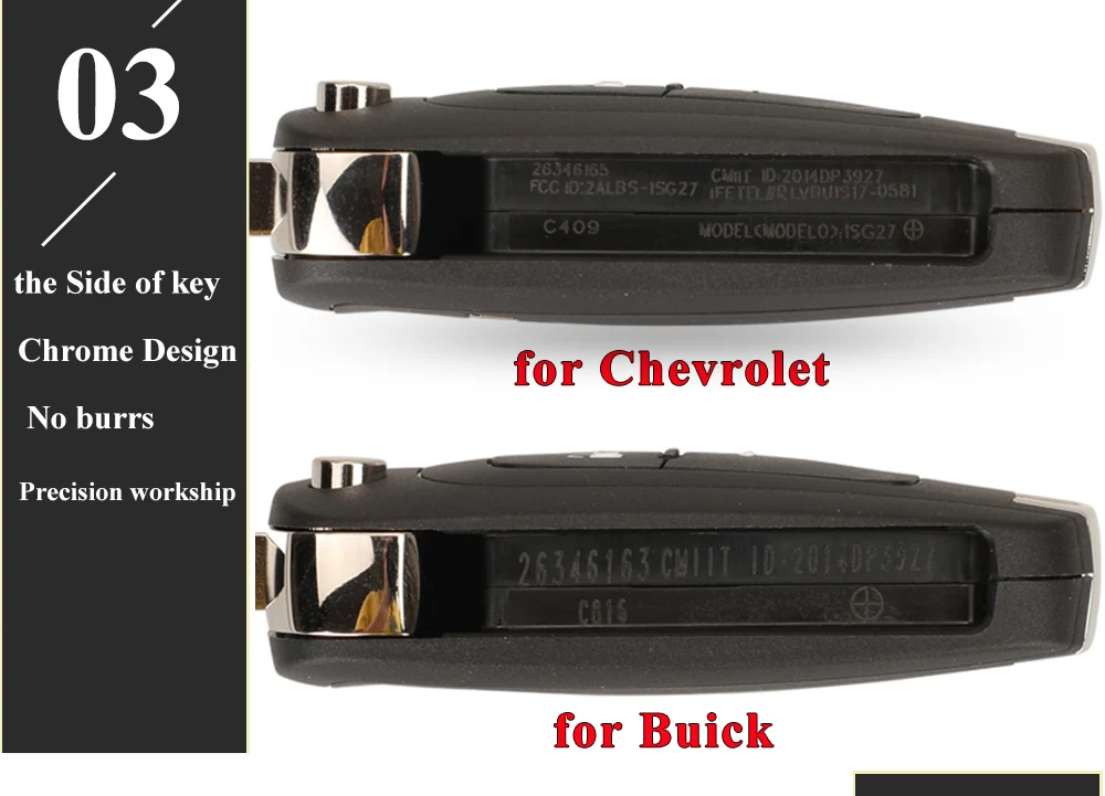 Keyforkess 2ALBS1SG24 telecomando per auto 433MHz ID70 per Chevrolet Aveo Cavalier 2019 2020 fit Buick Excelle 2015-2021 Opel - H2df1fbbc2f9a4c03a1ad7c200ab037cau