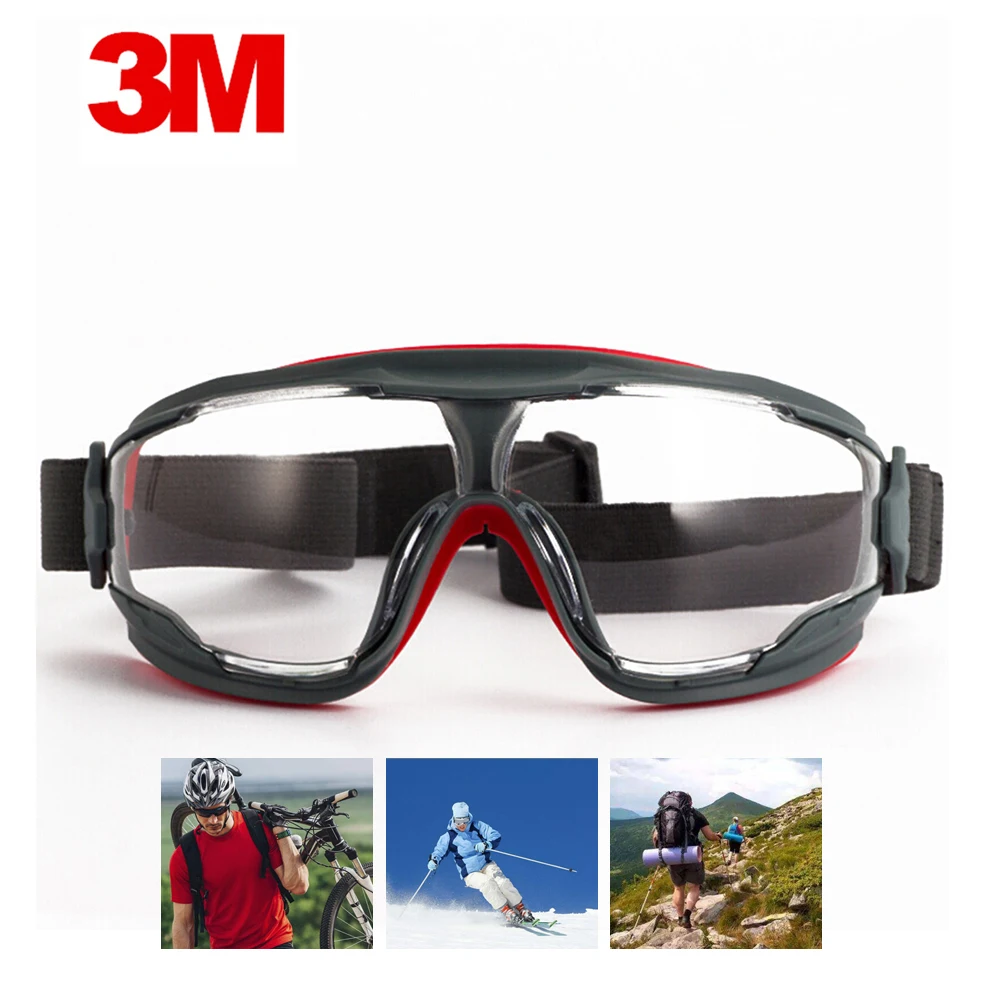 

3M GA501 Chemical Splash / Impact Goggles Anti-dust Anti-fog Safety Glasses Protective Eyewear Anti-wind Detachable Lens