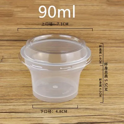 Для выведения токсинов, 40 шт 90 мл Пластик кекс Бумага чашки пудинг чашка одноразовая вечерние молока удобный лоток торт формочка, Инструменты для декорирования - Цвет: 40pcs cups