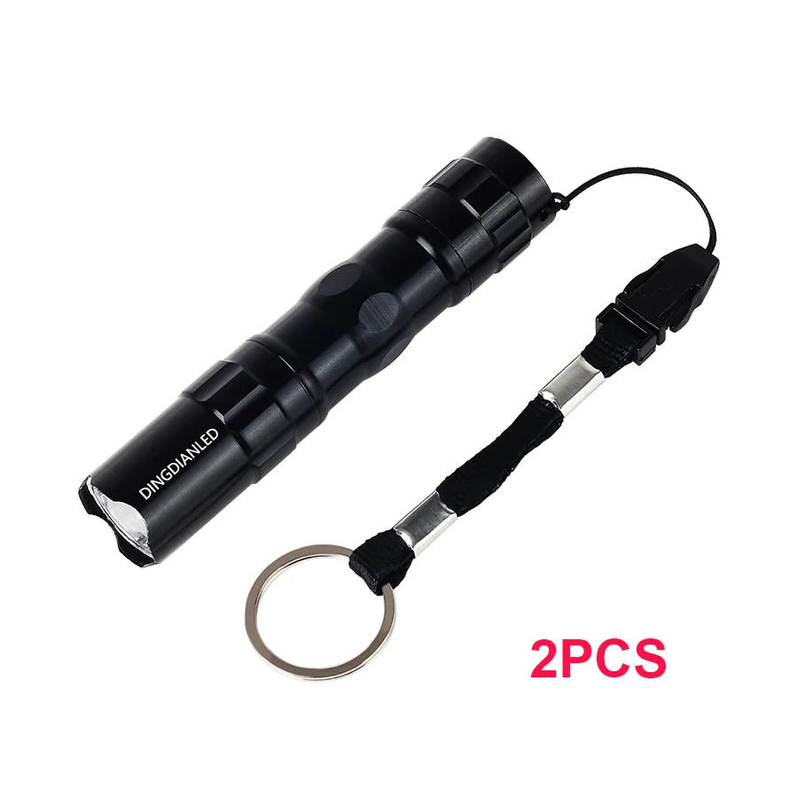 USB Перезаряжаемый/AA аккумулятор мини светодиодный фонарик 3 режима освещения водонепроницаемый фонарь с зумом Портативный Костюм для ночного освещения - Испускаемый цвет: changeable
