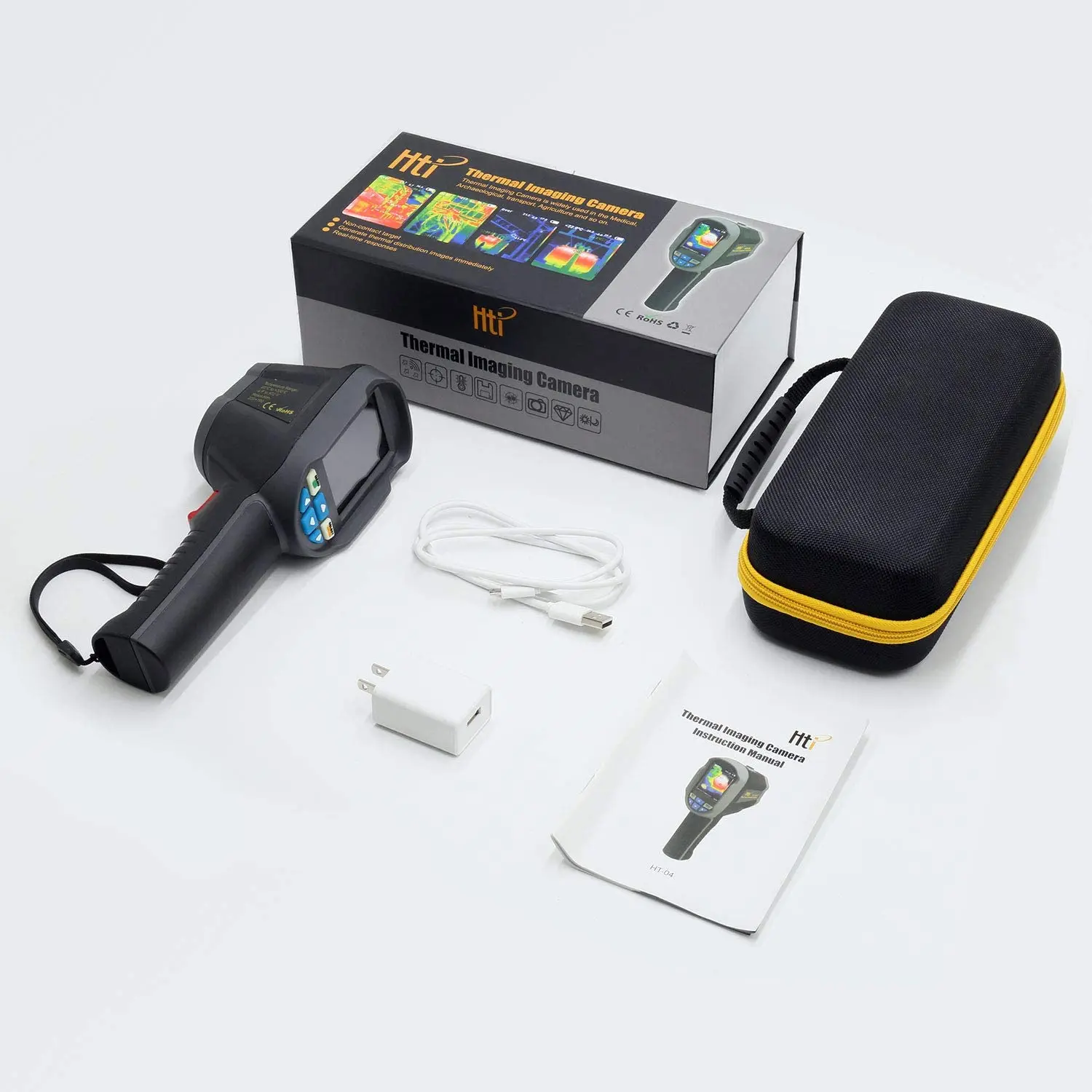 Инфракрасный термометр портативная тепловизионная камера HT04 220*160 2020|handheld thermal