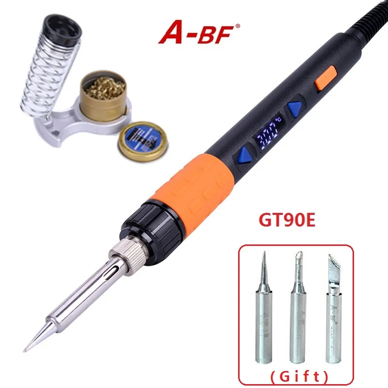 hot air station A-BF GT90E 90W Digital LCD Electric Soldering Iron Kit Temperature Adjustable 220V Soldering Iron Tips Soldering Iron Stand soldering irons & stations Welding Equipment