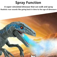 Remote Control Animal Robot High Simulation Spray Walking Sound Singing Dancing Multi- Function RC Dinosaur Spray Dinosaur Toys 2
