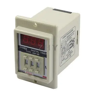 

AC/DC 24V 8 Pin 0.1-99.9 Minute Digital Timer Time Delay Relay Beige ASY-3D
