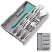 Multipurpose Cutlery Silverware Kitchen Utensil Drawers Organizer Block Holder Knives Forks Spoon Spice Bottle Storage Rack Tray 1