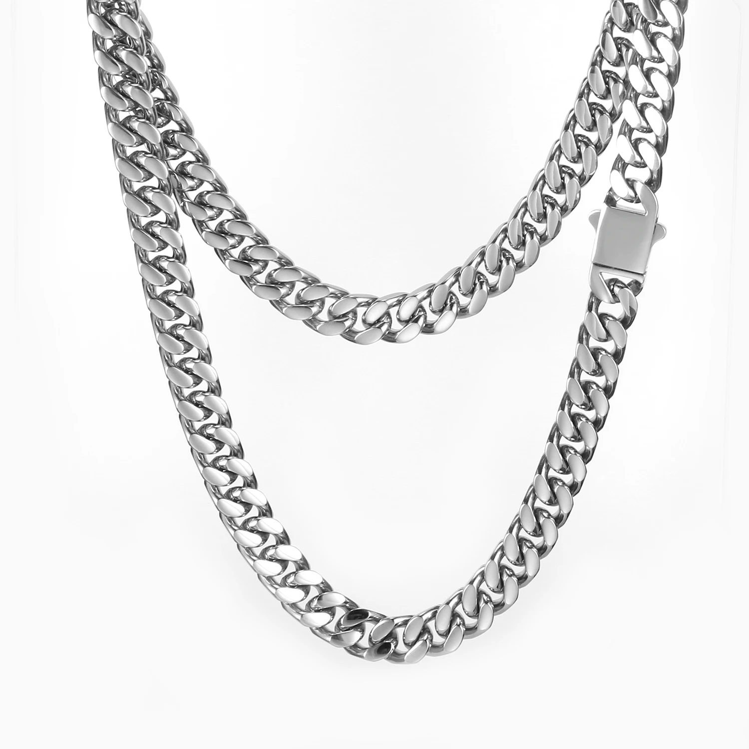 7/9/11/13/15MM Width Cuban Chain Stainless Steel Necklace for Men Women Hip Hop Punk Jewelry Gift cuban necklaces stainless steel necklace metal necklace