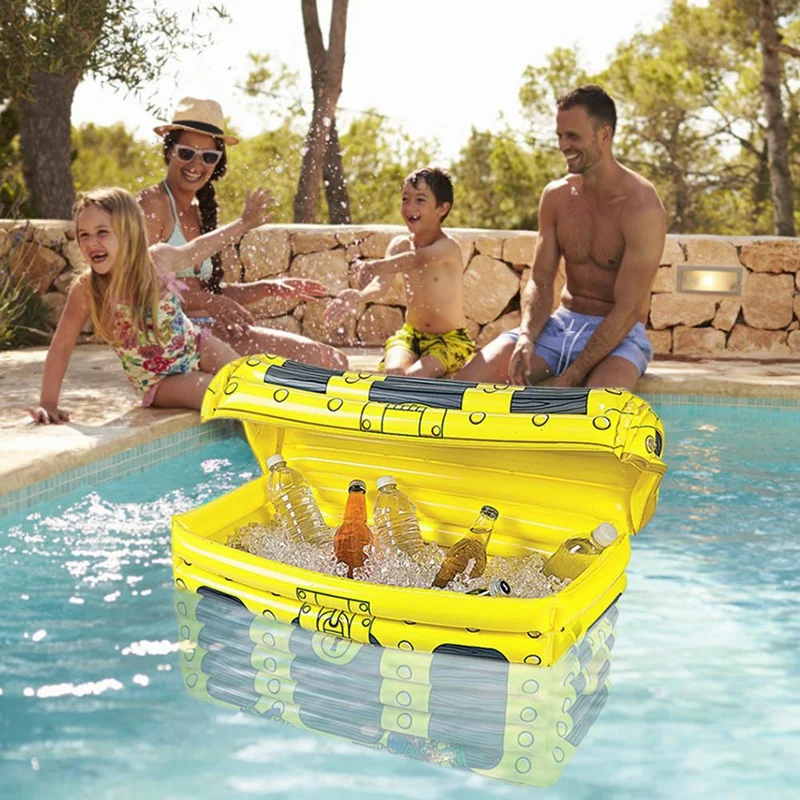 Indoor Outdoor Inflatable Ice Container PVC Beverage Cooler Treasure Box Multi-Purpose Bar Drinks Cool Leisure Supplies | Дом и сад