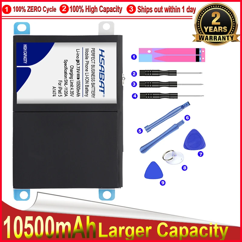 HSABAT 0 цикла 10500 мА/ч Батарея для iPad 5 Air iPad5 A1474 A1475 A1484 A1476 A1822 A1823 A1893 A1954
