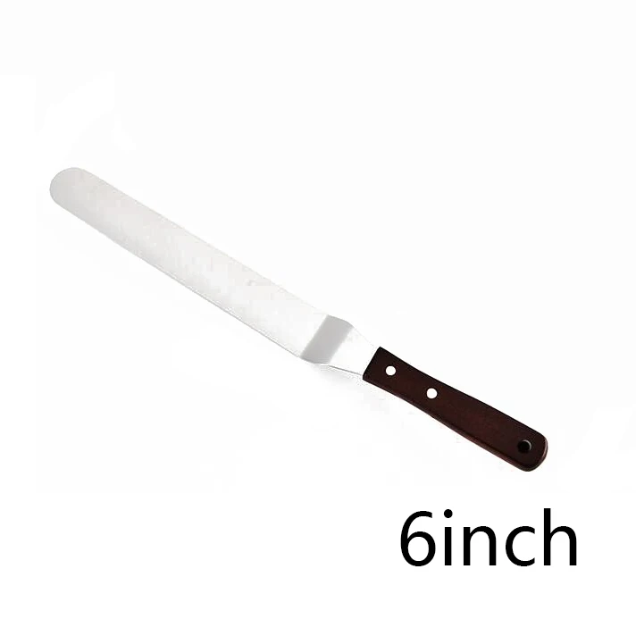 Bending - 6 inch 1 шт., размер: 4/6/8/10 дюймов Нержавеющая сталь лопатка для торта соблазнительный крем масло для защиты от обледенения глазурь Ножи гладкой Кухня Кондитерские инструменты для украшения торта - Цвет: Bending - 6 inch