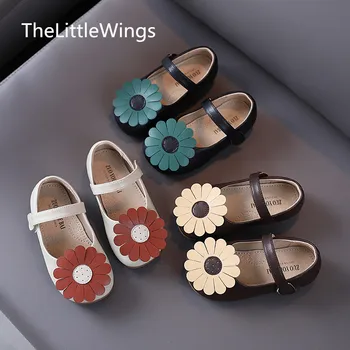 

2020 new children's shoes summer fashion flowers Velcro girls solid color casual shoes 0-1-9 years old
