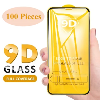 

100pcs 9D Full Cover Curved Tempered Glass Screen Protector For Xiaomi Redmi Note 9 Pro 2 9S Max 8 8A 8T 7 7A 7S K30 Guard Film