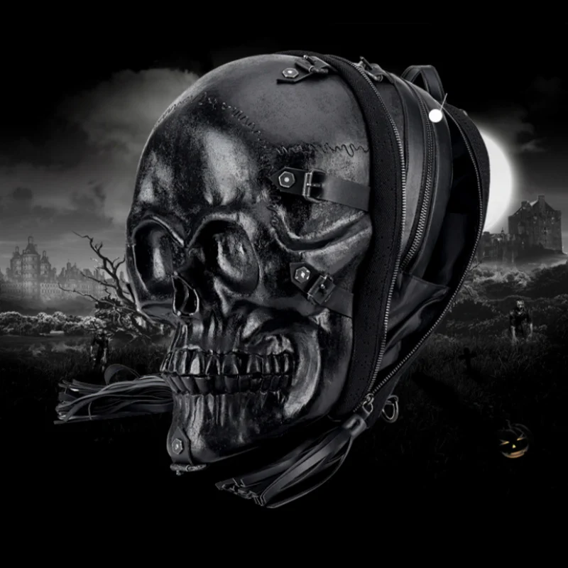 

Personality new three-dimensional bone skull backpack Fashion multi-function outdoor backpack
