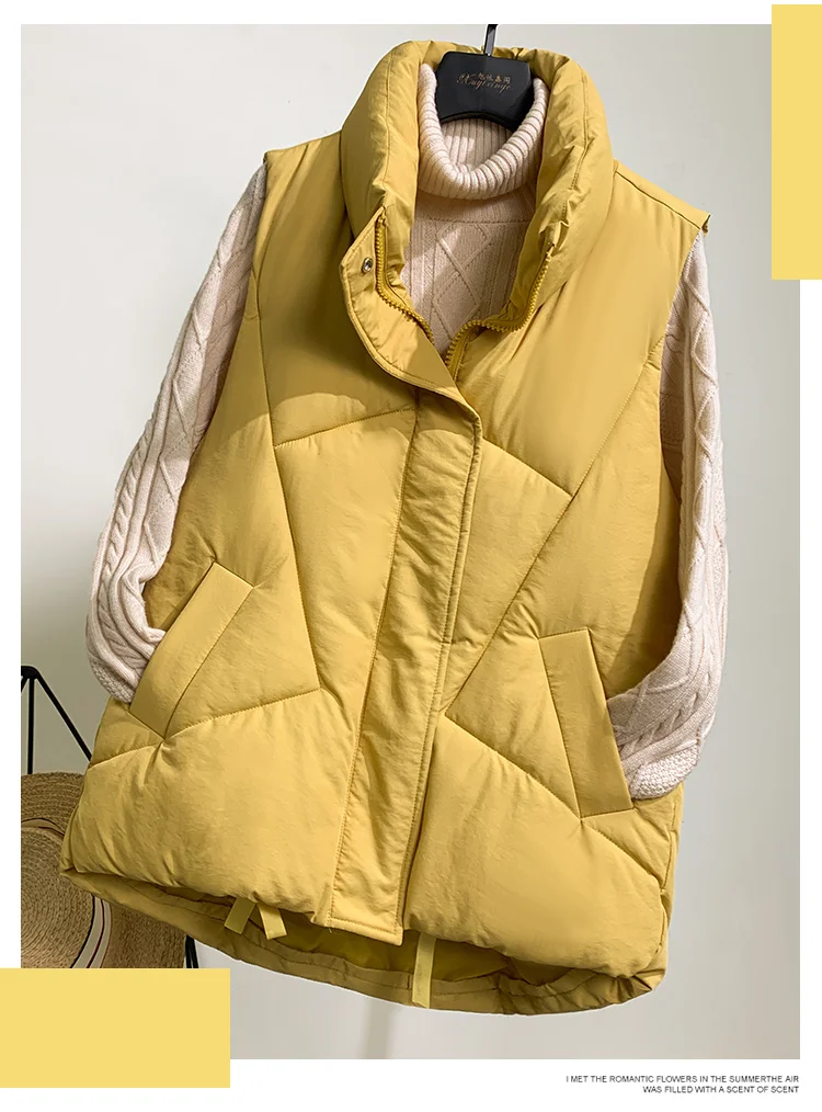 New Autumn Winter Vest Women Fashion jacket coat Fashion coats Down cotton Soft Vintage outwear Clothing