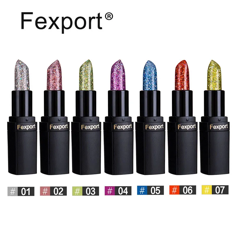 

Fexport 6 Color Lip Balm Crystal Jelly Lipstick Magic Temperature Change Color With Glitter Moisturizing Nourishing Lasting Lip