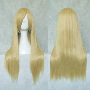 

Matsumoto Rangiku Chi Toshinou Kyouko Cosplay Wigs High-temperature Fiber Synthetic Hair Golden Long Hair With free hair cap