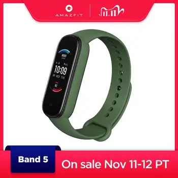 

Global Version Amazfit Band 5 All-day Heart Rate 25 Days Battery Life 11 Sport Mode Sleep Tracking Blood Oxygen Measure In Stock