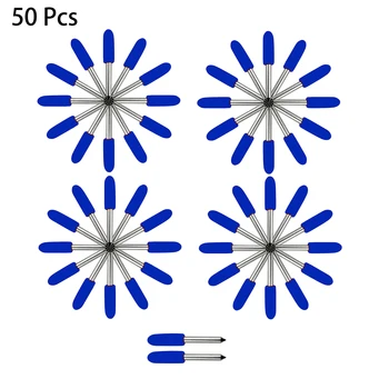 

50pcs Cutting Plotter 60 Degree Titanium Coated Carbide Flat Bottom PCB Engraving Bit CNC