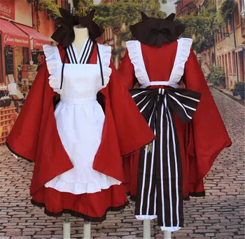 

Anime Gugure! Kokkuri-san Tama Cosplay Costume Maid Costume Kimono women for halloween Christmas party lolita dress