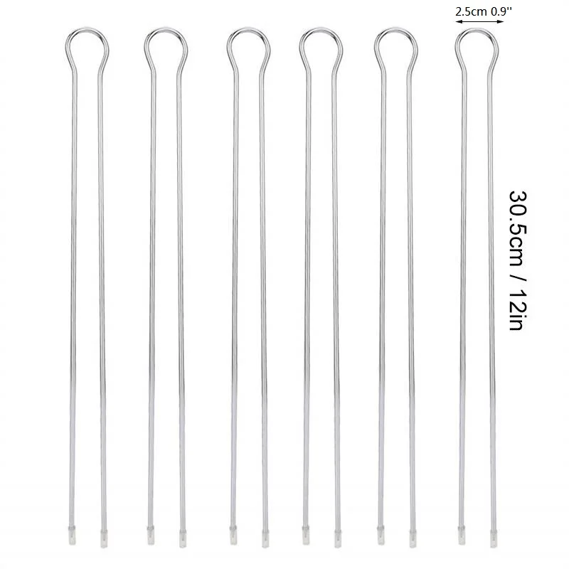 U Double BBQ Grill Skewer Set Stainless steel Kebab Skewers Metal BBQ Grilling Sticks Picnic Camping Barbecue Tools 6/10/12pcs barbecue skewers bbq grilling accessories