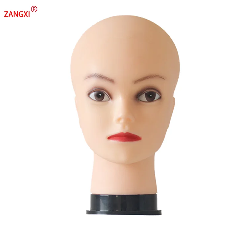55cm Bald Mannequin Head With Clamp Cosmetology Manikin Head For Makeup Practice Female Maniqui Head For Wig Making Hat Display