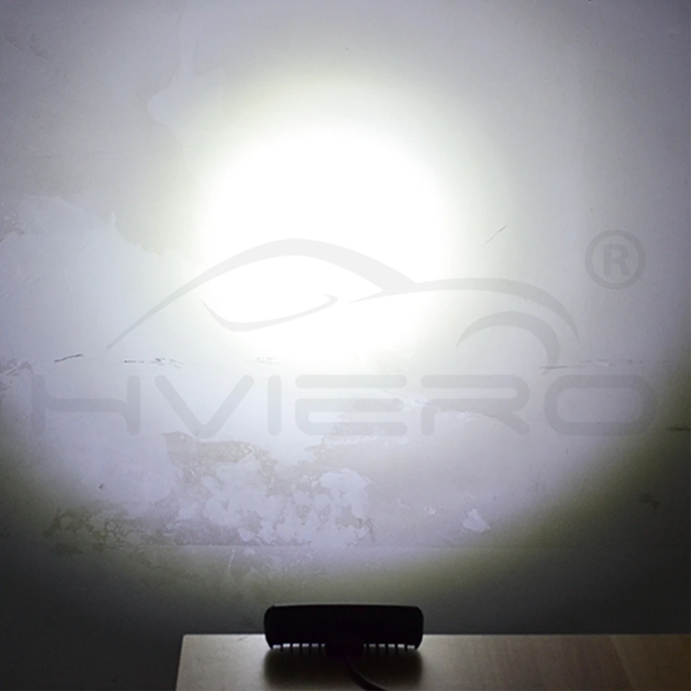 18W 12V LED Work Light Bar 6Leds Spotlight Flood Lamp Driving Fog Offroad White Work Car Light for Ford Toyota SUV 4WD led beams (8)