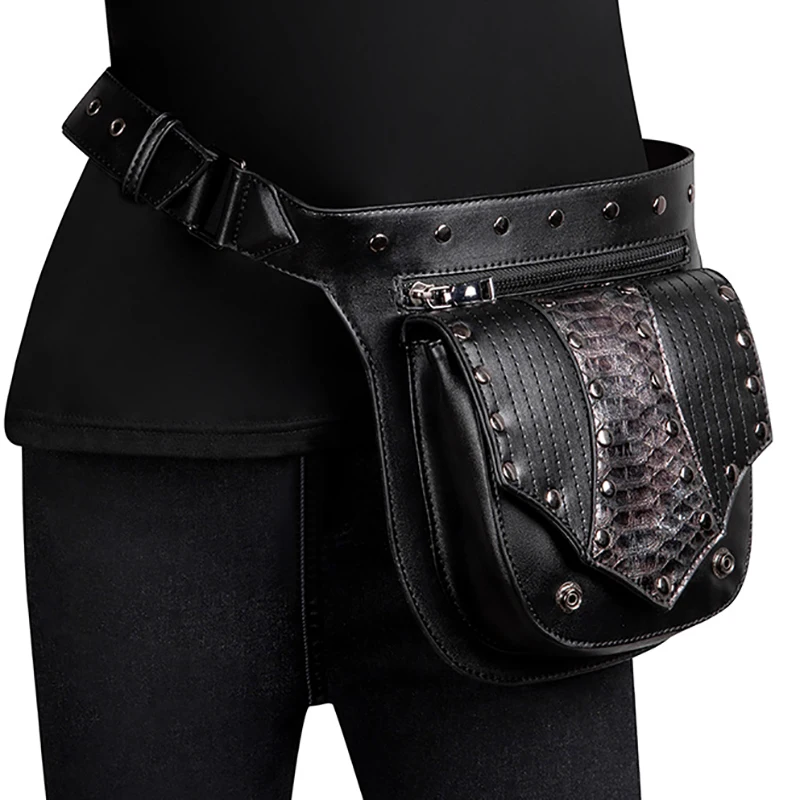 Vintage Steampunk Bag Steam Punk Retro Rock Gothic Retro Bag Goth Shoulder Waist Bags Packs Victorian Style Women Men Leg Bag