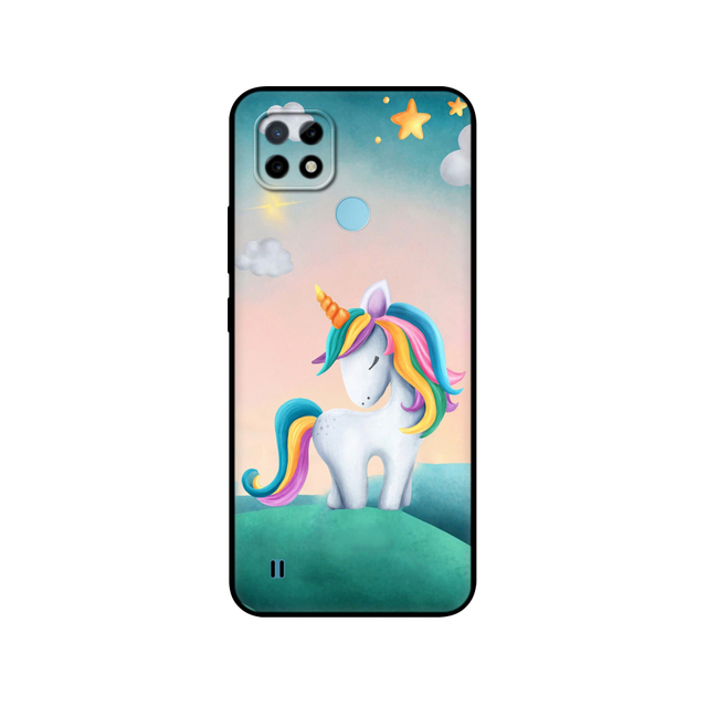 Realme C21 Case Silicon Back For OPPO RealmeC21 C 21 Phone Cover 6.5" Funda RMX3201 Bumper Capa Etui Soft black tpu case