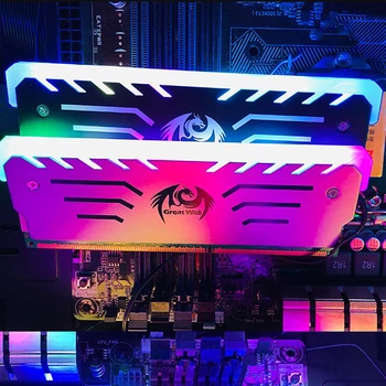 

Heat Sink 3PIN Memory Cooling Vest 256 RGB Automatic Light Radiator CPU Cooler Aluminum Heatsink for Computer RAM DDR3 DD R4