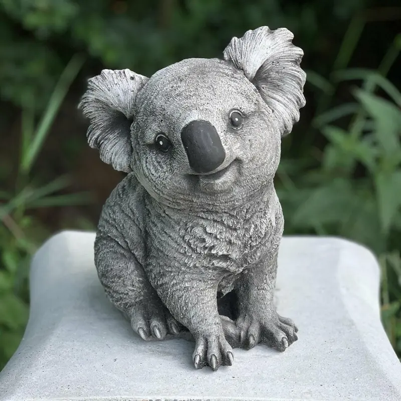 Garden Statue Resin Sitting Koala Figurine Sculpture Outdoor Lawn Ornaments 