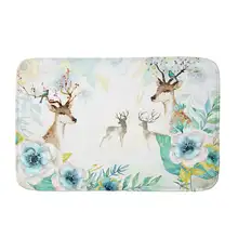 Домашний красивый Sika фланелевый коврик с оленем и лосем, подушка для двери, кухонный коврик для ванной комнаты, красивый ковер для пола, Детская ванная комната