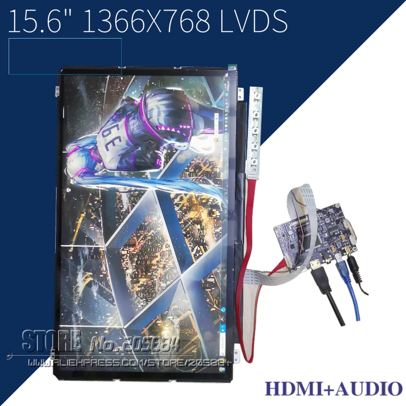 LVDS 1366X768 15," 1920x1080/1366x768 VGA HDMI/LVDS/EDP ЖК-драйвер 15,6 дюймов ЖК-экран для ноутбука драйвер платы DIY Kit - Цвет: LVDS 1366X768