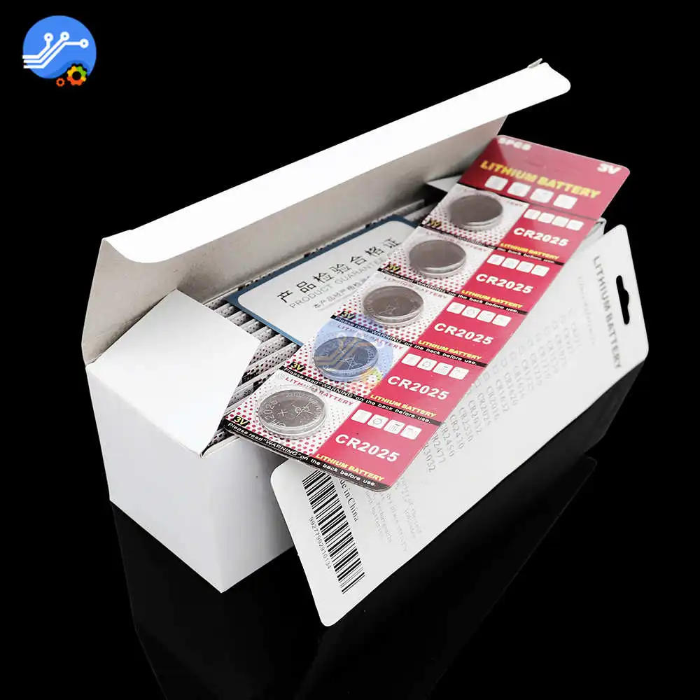 5pcs/pack 3V CR2025 Button Batteries DL2025 BR2025 KCR2025 Cell Coin Lithium Battery For Watch Computer Toy