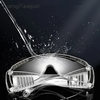 

Fashion New Work Safety Supplies Safety Goggles Eyes Protection Clear Impact-Resistant Glasses Wind and Dust Anti-fog 10pcs/lot