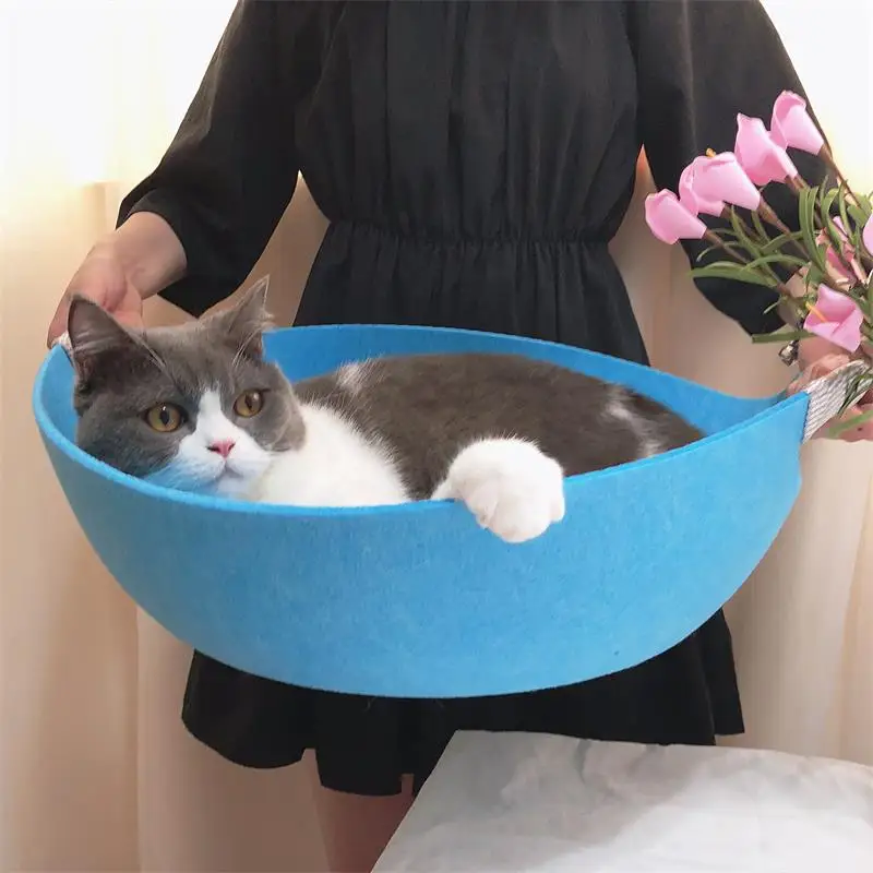 Кошка пещера домашняя Сумка Подушка для домашних животных портативная войлочная ткань кошки лежак для питомца собака корзина с окошком кошки сезоны коврик дом для домашних продуктов