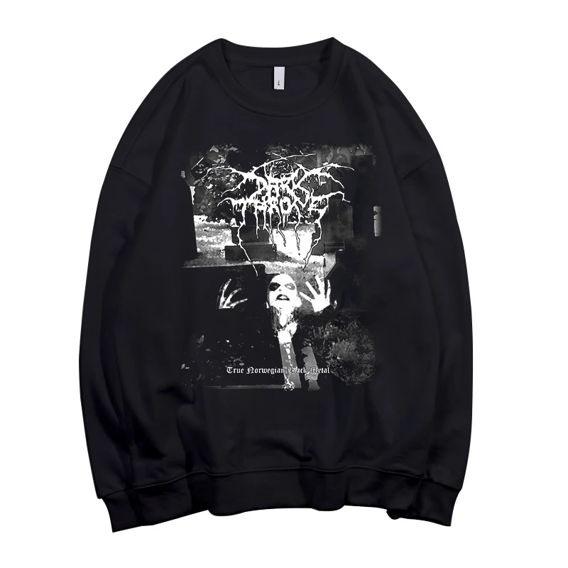 Todhoof Darkthrone тяжелый металлический ремешок унисекс вырез лодочкой хлопковая толстовка Азиатский размер - Цвет: style3