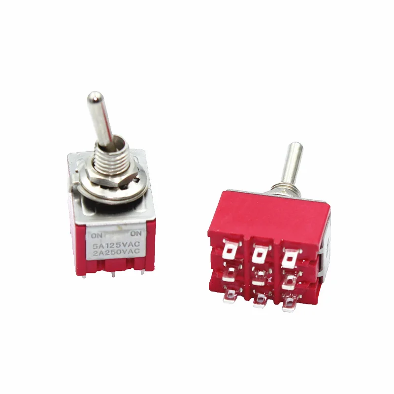 10 шт. 9 контактный Мини тумблер 3PDT ВКЛ./вкл. ВКЛ. 2A250V/5A125VAC MTS 302 303|Выключатели| |
