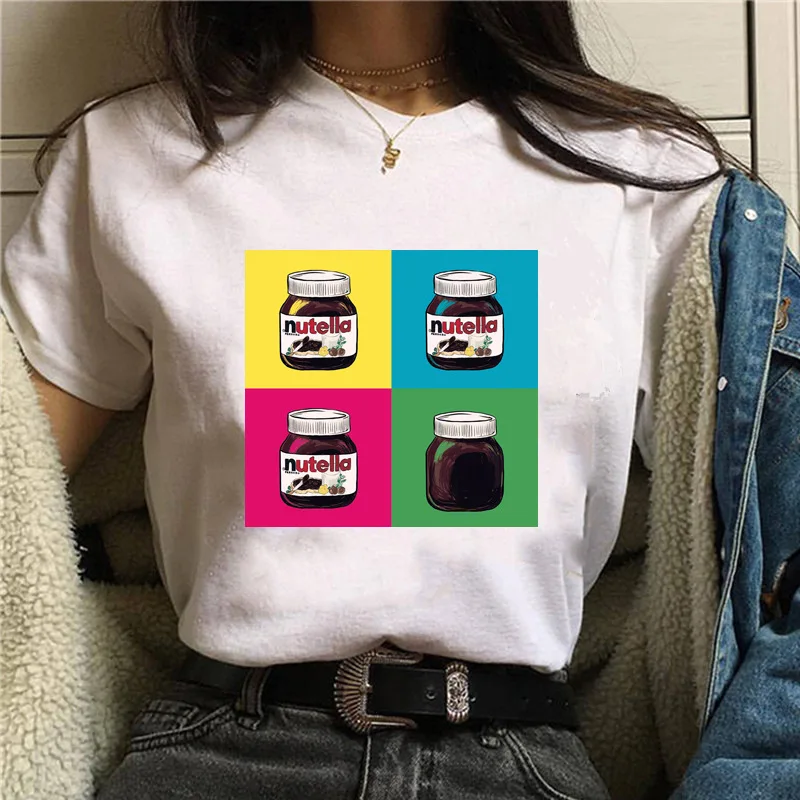 Футболка Ulzzang S-XXL, свободная, повседневная, короткий рукав, женский, мультяшный принт, хлопок, топы, тройники, Harajuku, футболка, винтажная одежда для веганов - Цвет: 02