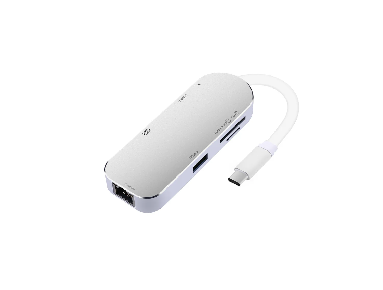 

HH206 New Type-C Multi-functional Adapter usb hub Turn RJ45 Gigabit Network Cable Connector HDMI Charging PD
