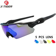 X-TIGER, 5 линз, поляризованные солнцезащитные очки для велоспорта, ультралегкие очки для горного велосипеда, очки для велоспорта, очки для гоночного велосипеда