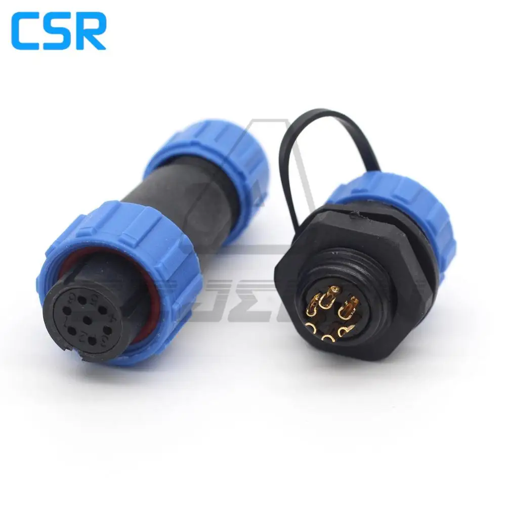 1Set SP13 3Pin Waterproof IP68 Cable Butt Circular Aviation Plug Connector