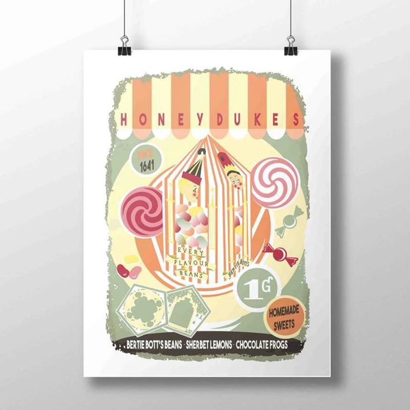 Candy bar sign wall art print